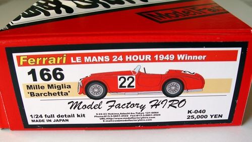 Hiro Model Factory 1/24 Ferrari 166MM
